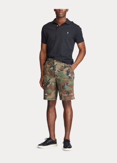 Polo Ralph Lauren Relaxed Embroidered Camo Shorts Herre Danmark (STWEN1367)